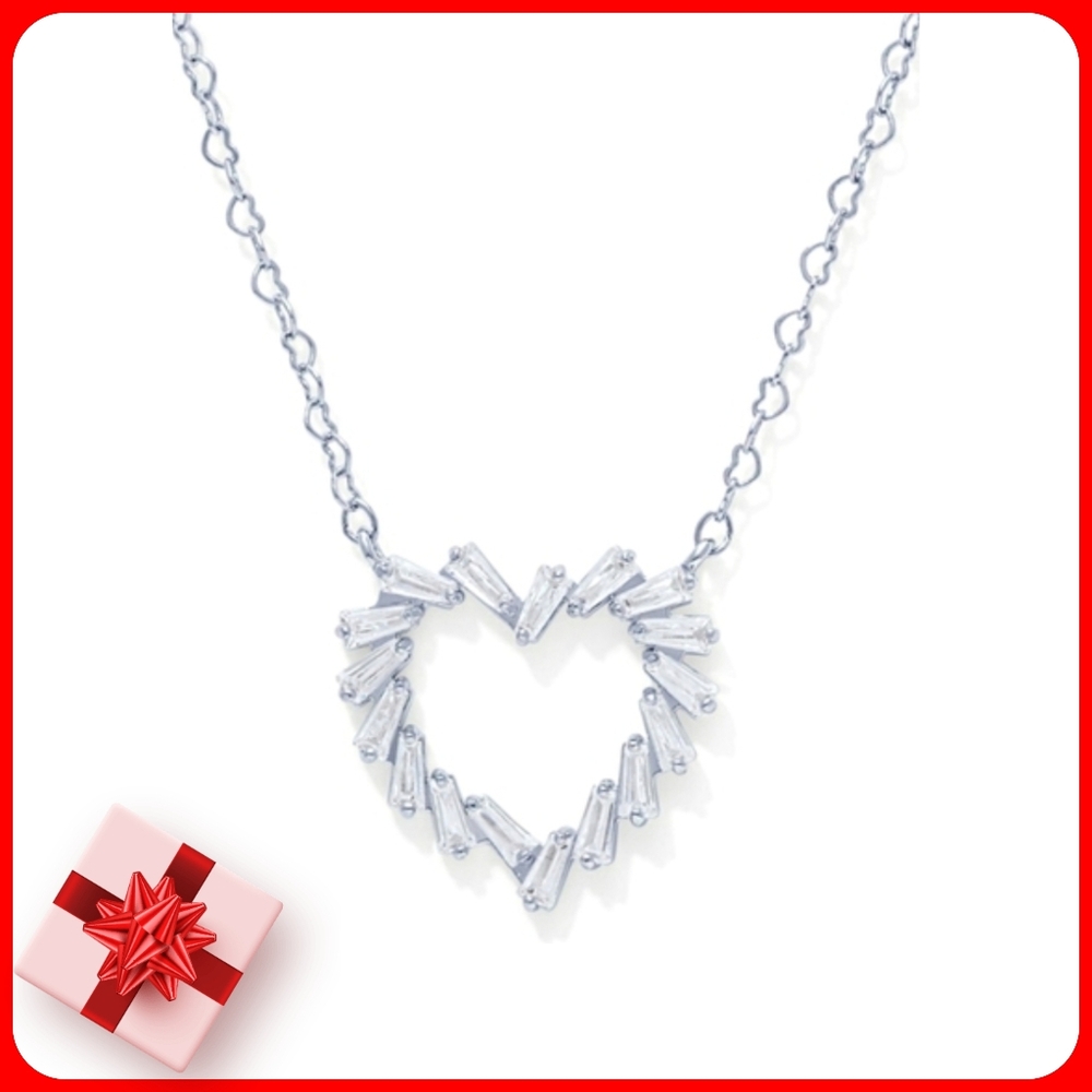 Macy's Open Heart Pendant Necklace for Valentine's Day
